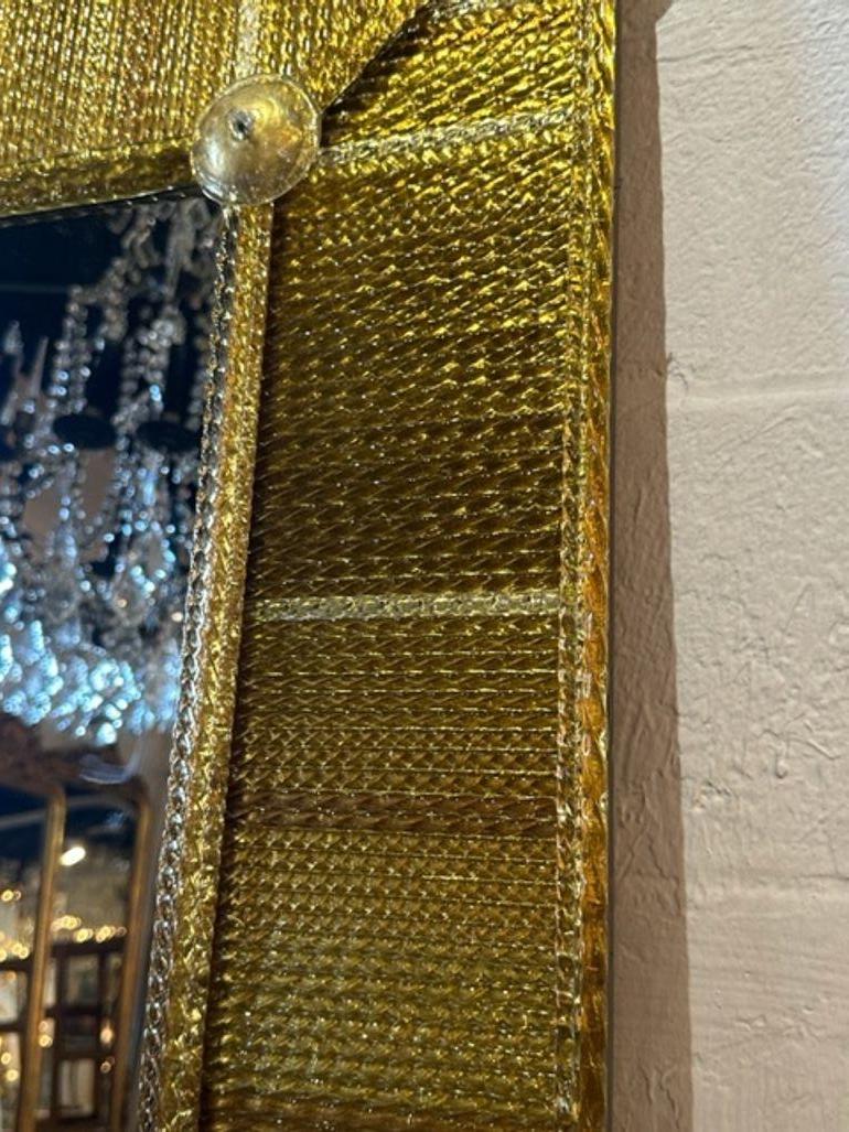 Modern Gold Murano Glass Large Scale Mirrors For Sale 2