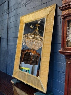 Modern Gold Murano Glass Twist Rod Mirror