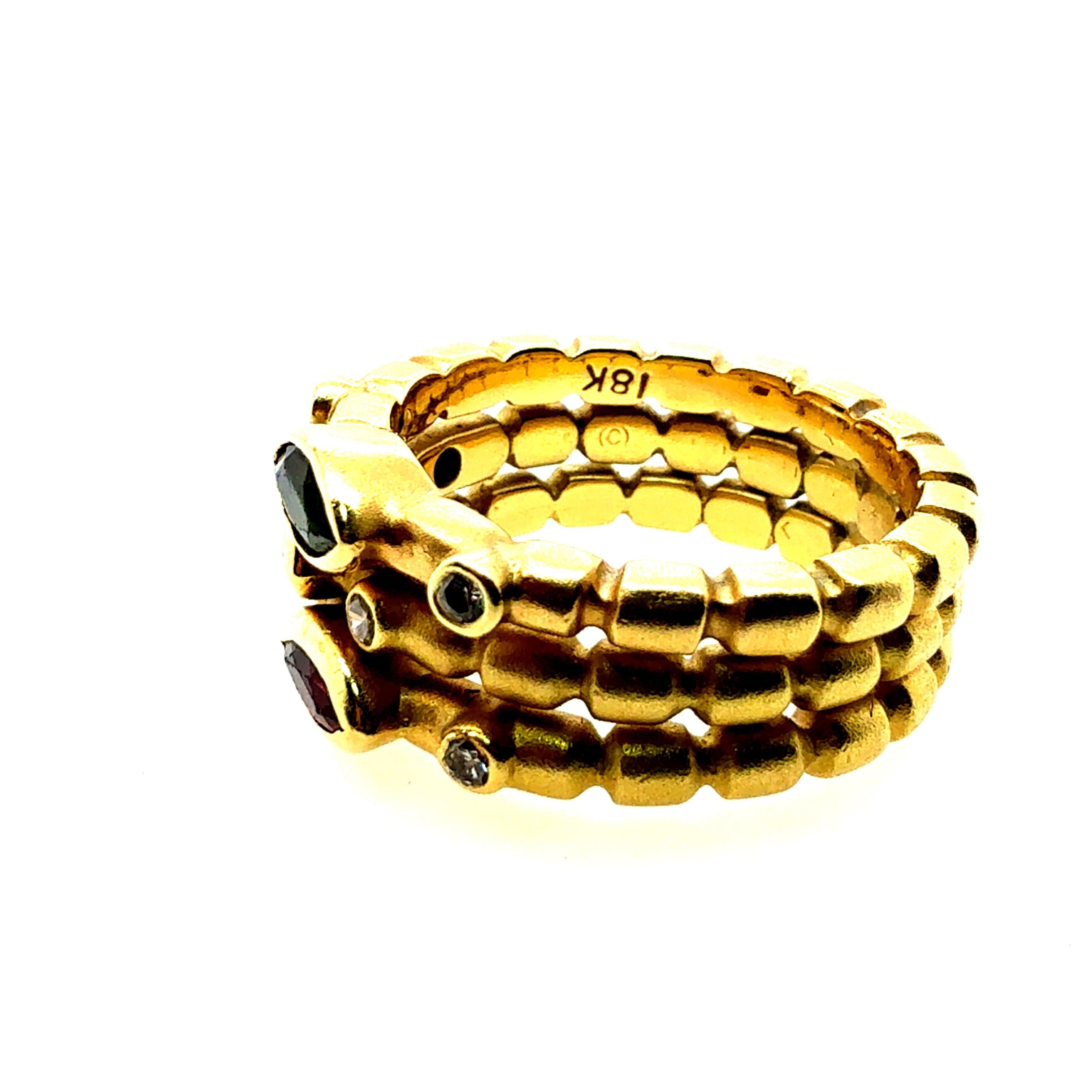 Women's Modern Gold Natural Multicolor Marquise & Colorless Diamond Statement Ring For Sale