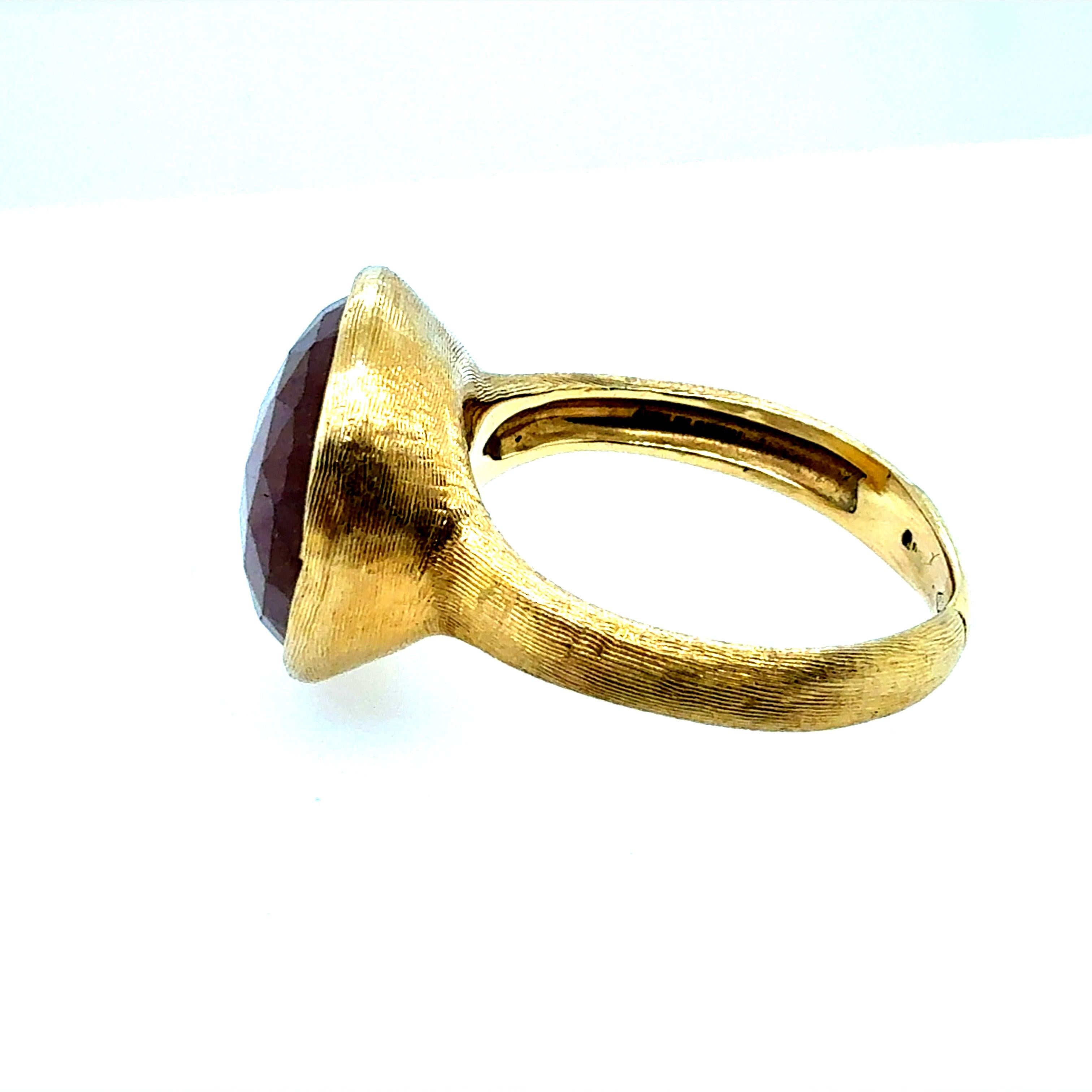 Women's Modern Gold Natural Pink Tourmaline Rose Cut by Italian Designer Marco Bicego For Sale