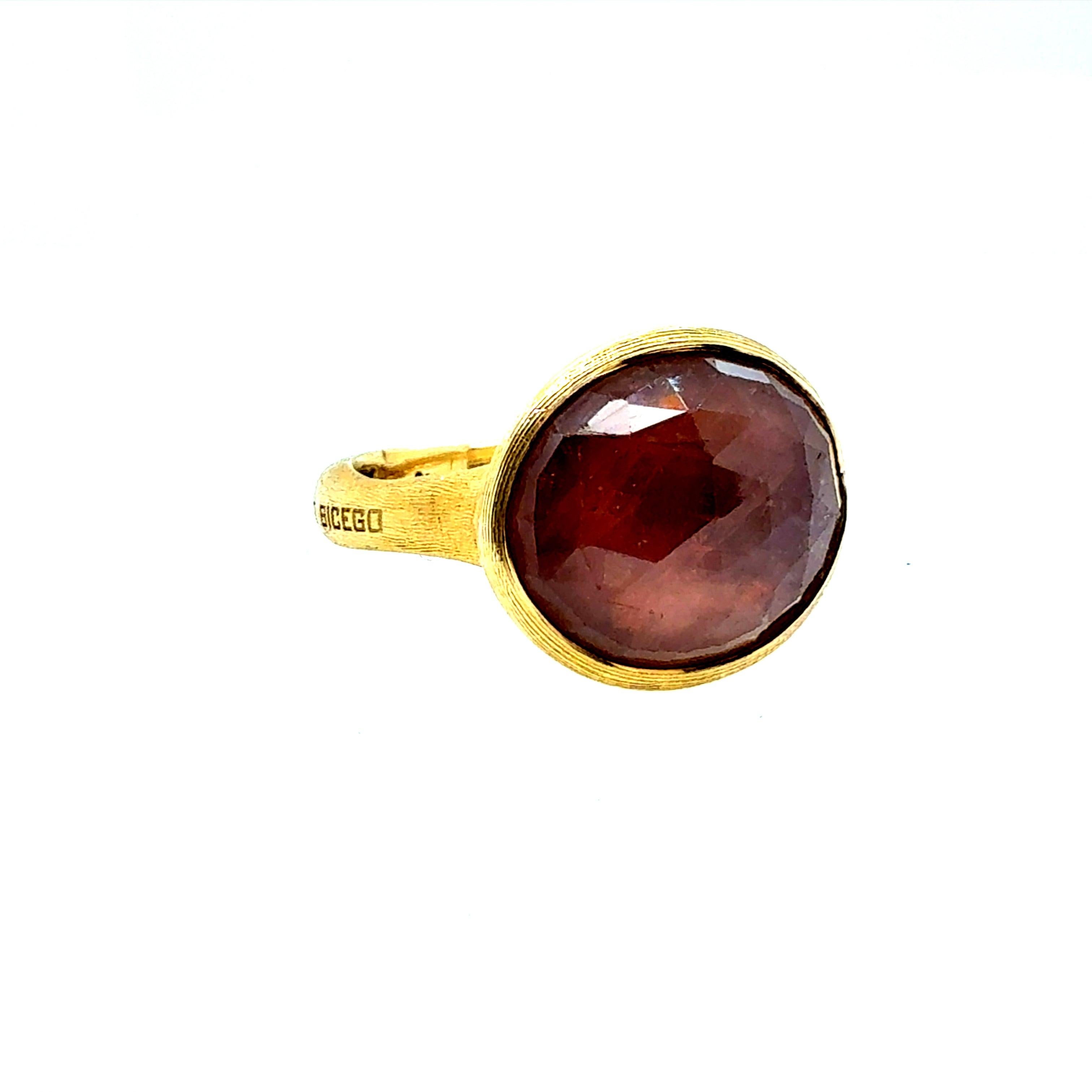 Modern Gold Natural Pink Tourmaline Rose Cut by Italian Designer Marco Bicego For Sale 2