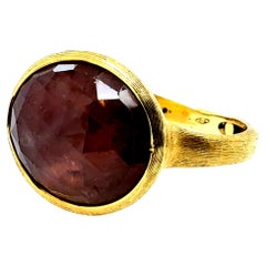 Modern Gold Natural Pink Tourmaline Rose Cut by Italian Designer Marco Bicego