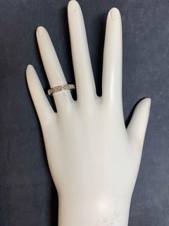 Modern Gold Ring 1.90 Carat Princess Natural Colorless Diamond Engagement Band