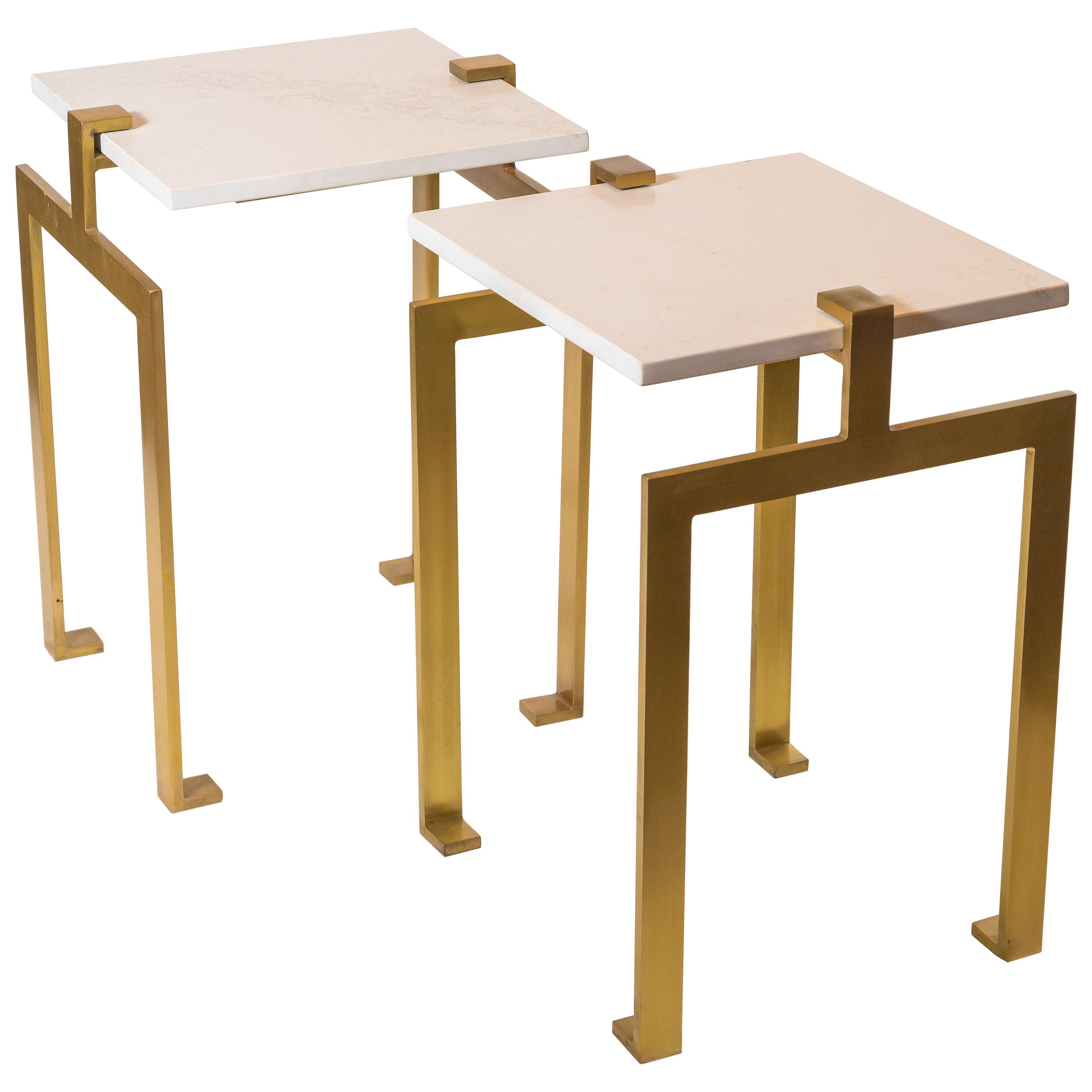 Modern Gold Side Tables For Sale