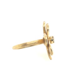 Modern Gold Signed Marco Bicego Petali 0.62 Carat Natural Diamond Flower Ring