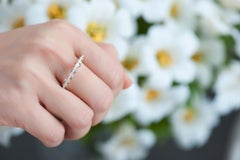 Modern Gold White and Champagne Diamond Ring, Alternative Bridal Wedding