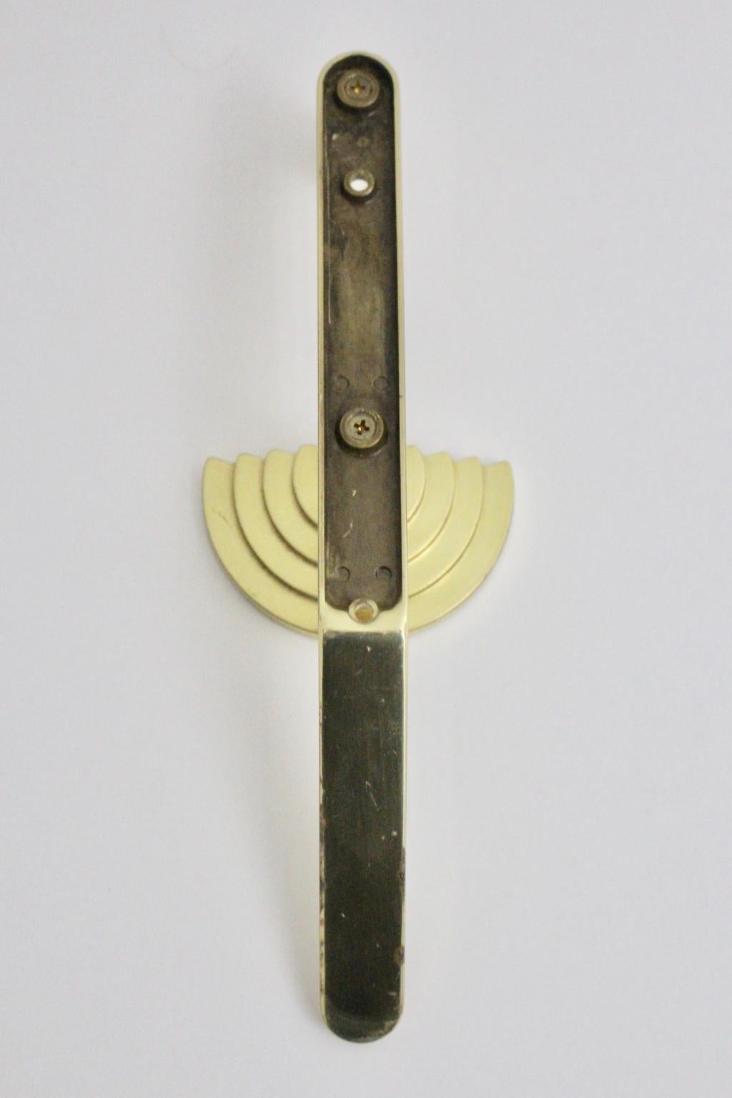 Modern Golden Brass Coat Hook by Ettore Sottsass Associati, Italy, circa 1985 1