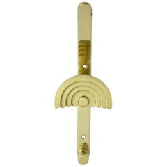Moderner moderner Mantelhaken aus goldenem Messing von Ettore Sottsass Associati, Italien, um 1985