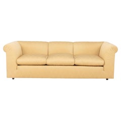 Modern Golden Silk Blend Upholstered Sofa