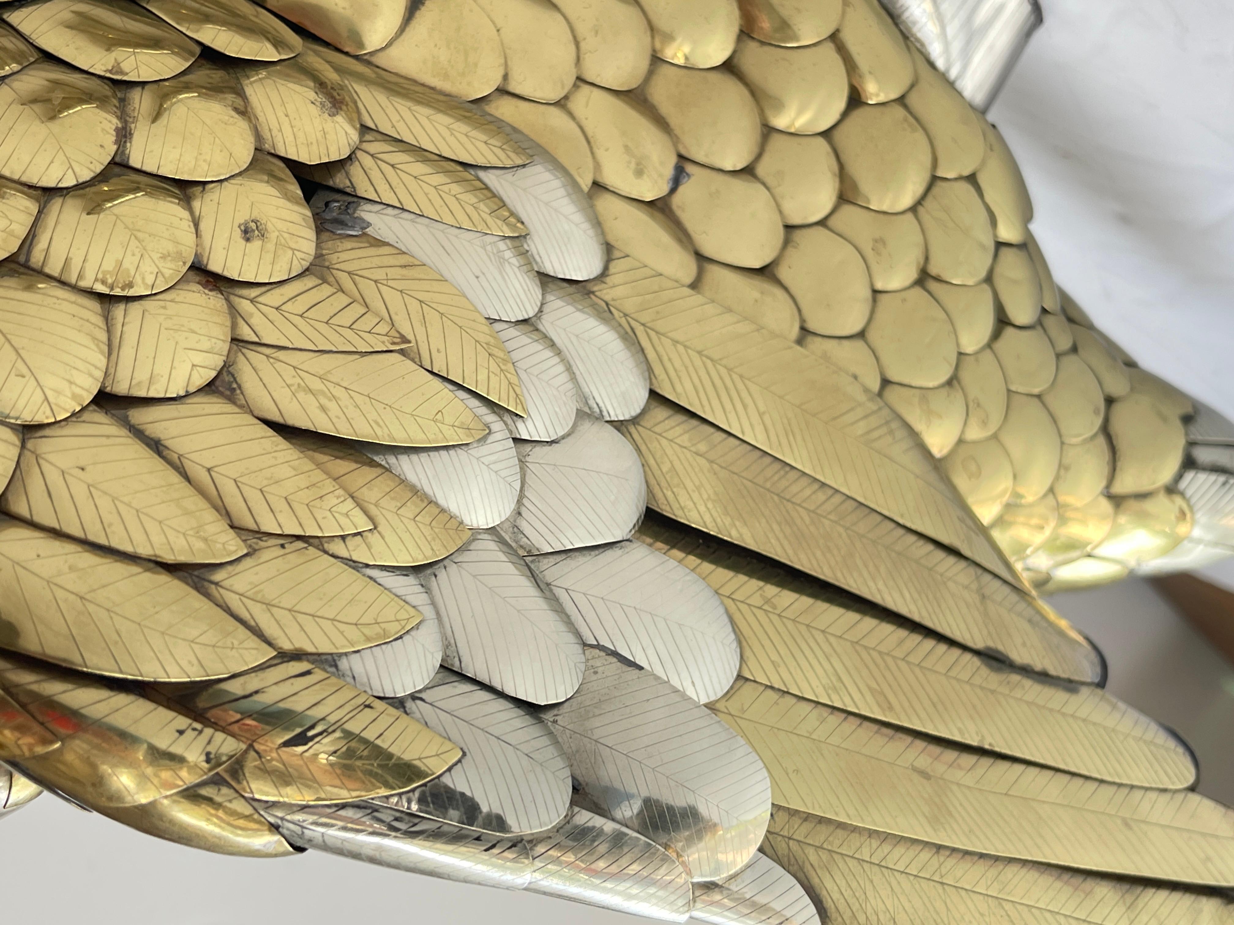 Sculpture d'oie moderne en métal mélangé martelé par Rafael Gil 1982 en vente 10