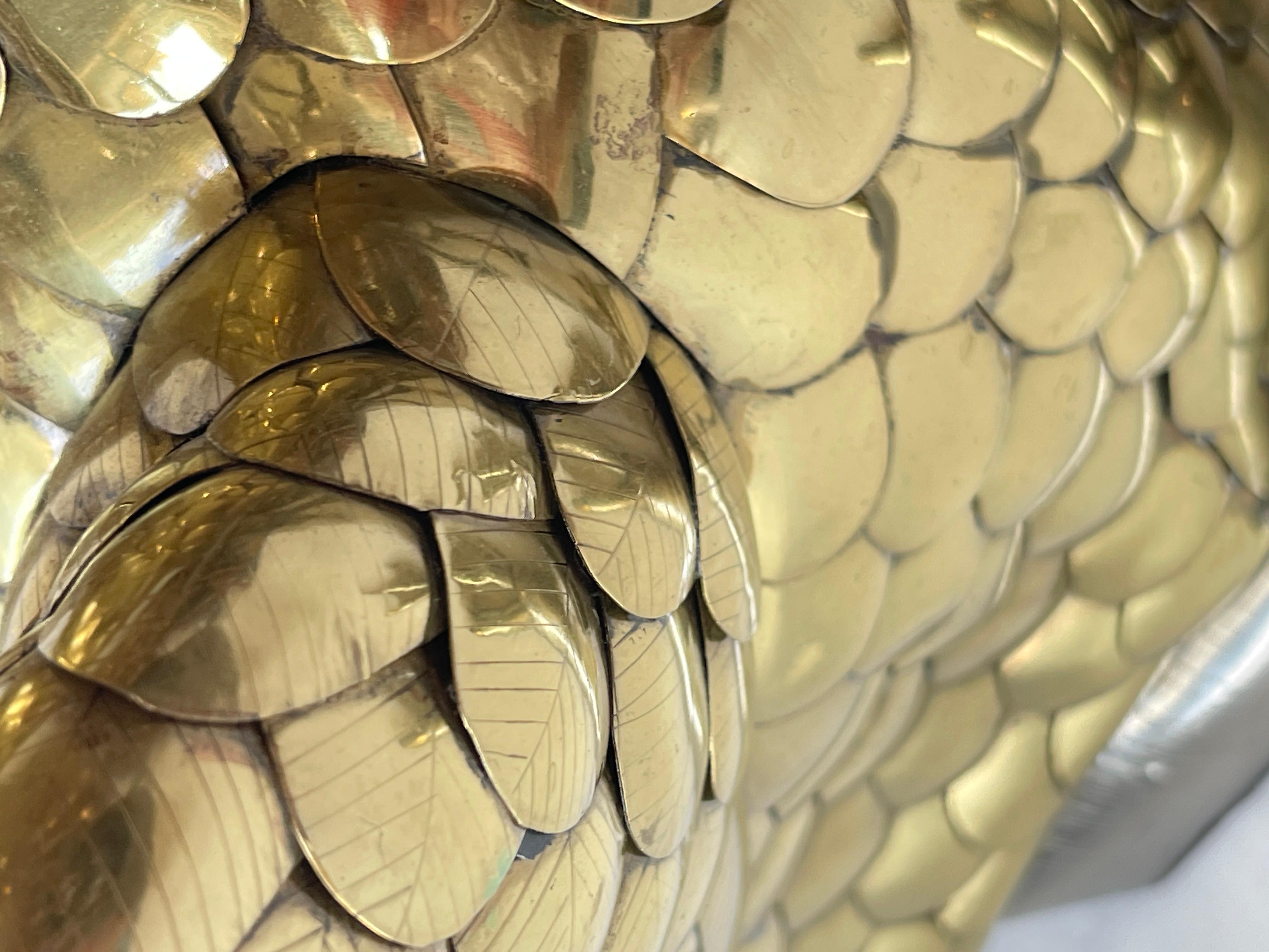 Sculpture d'oie moderne en métal mélangé martelé par Rafael Gil 1982 en vente 12