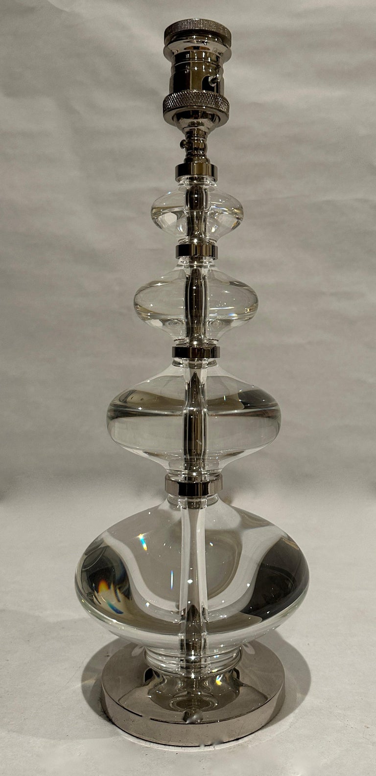 Modern Graduated Glass Ball Table Lamp For Sale at 1stDibs