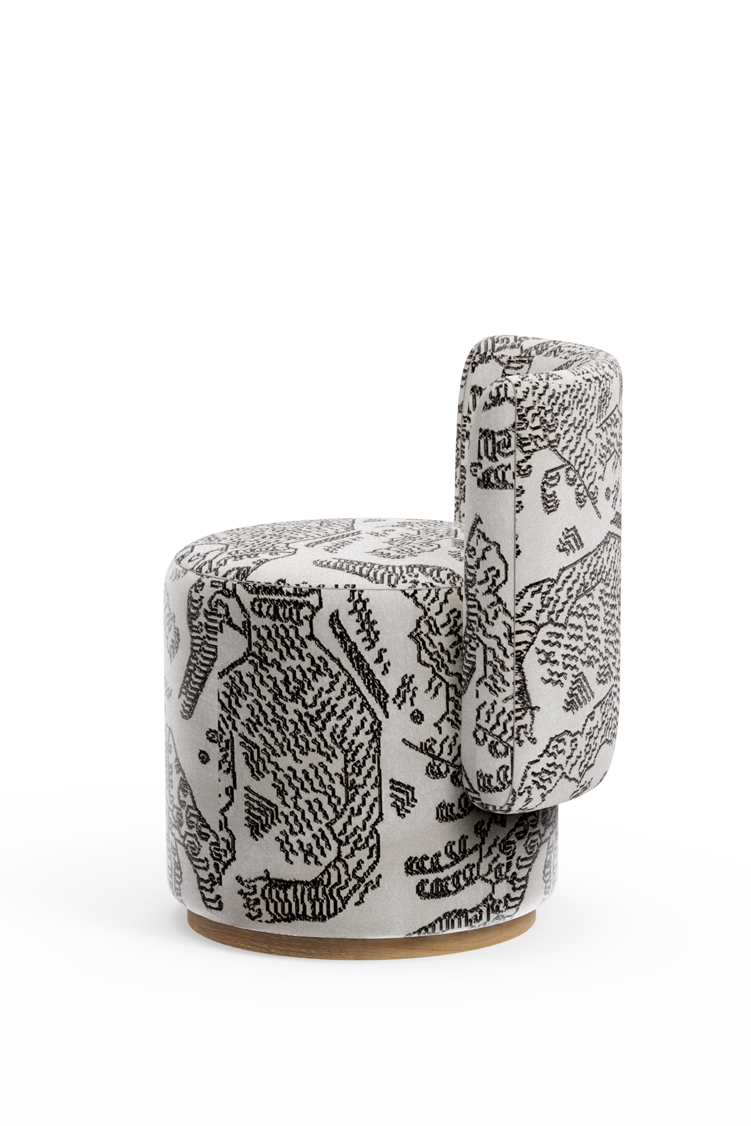 Sillas de Comedor Modern Grand, Giratorias, Terciopelo Jacquard DEDAR, Roble, Greenapple Cepillado en venta