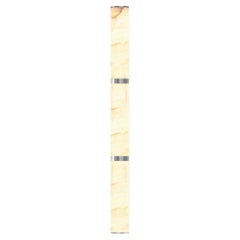 Modern Grand Lamp 'Pars Wall' by Anour, Brushed Stainless Steel, White Onyx