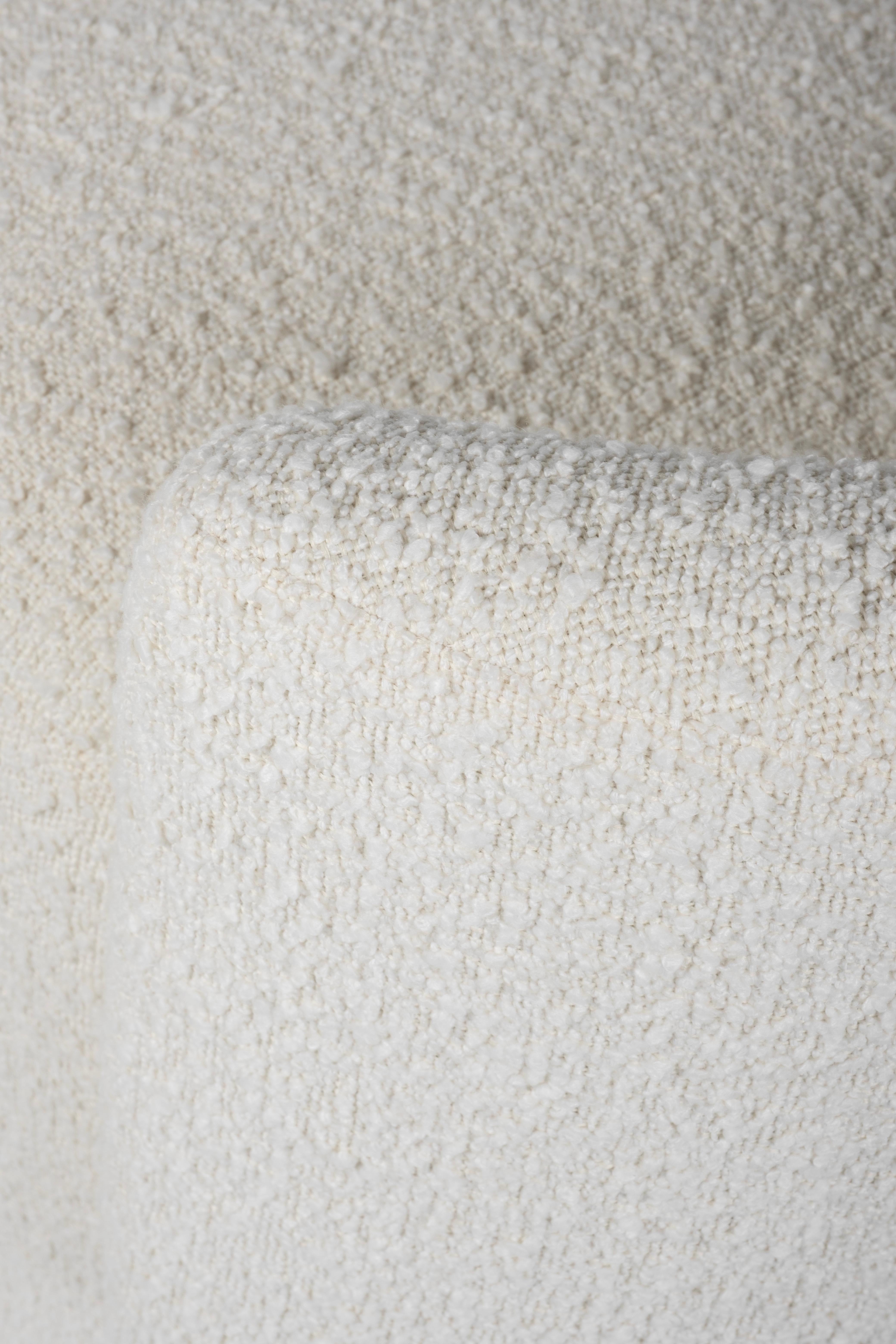 The Modernity Grand Pouf Blanc Coton Bouclé Fait Main par Greenapple en vente 7