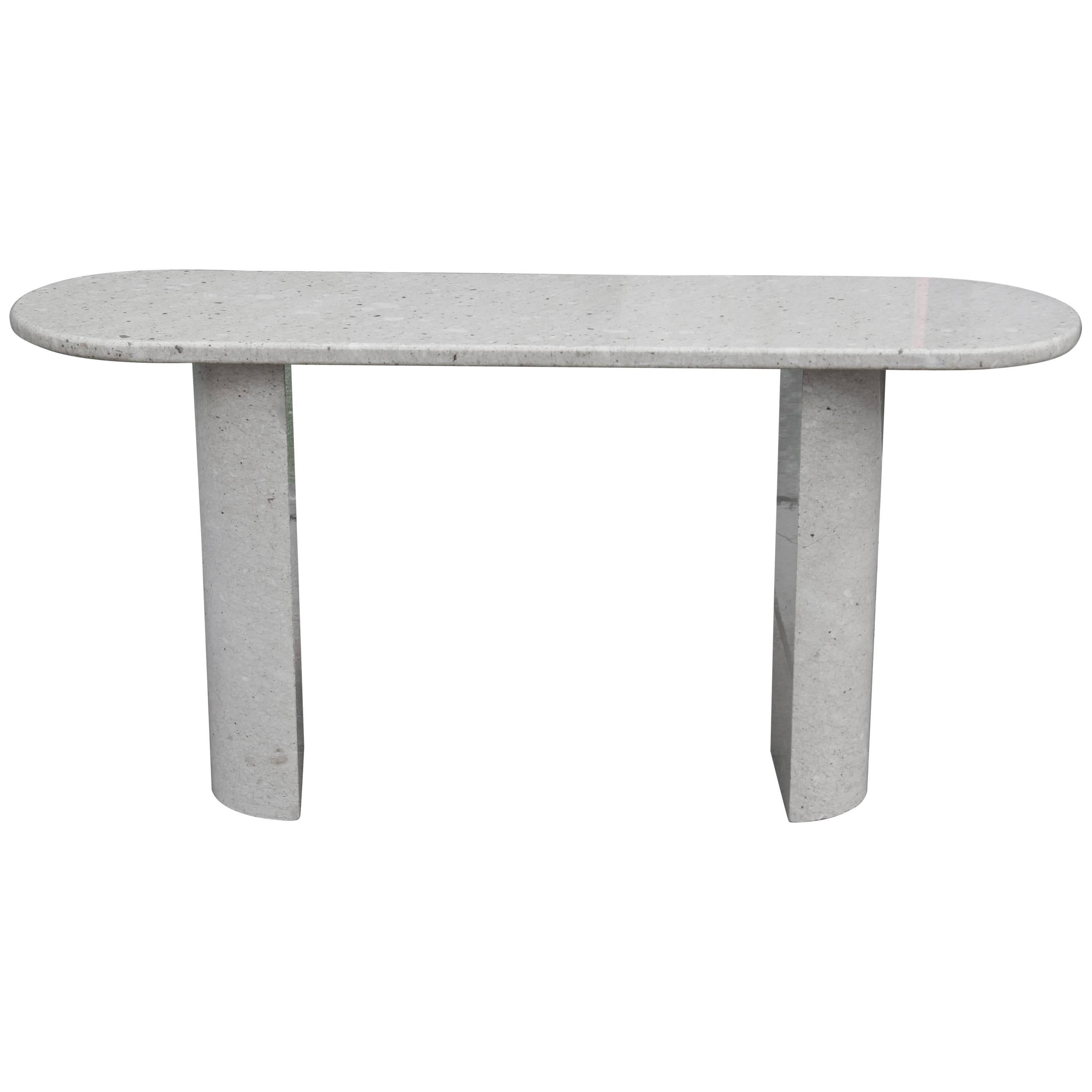 Modern Granite Console or Entryway Table in the Style of Borsani