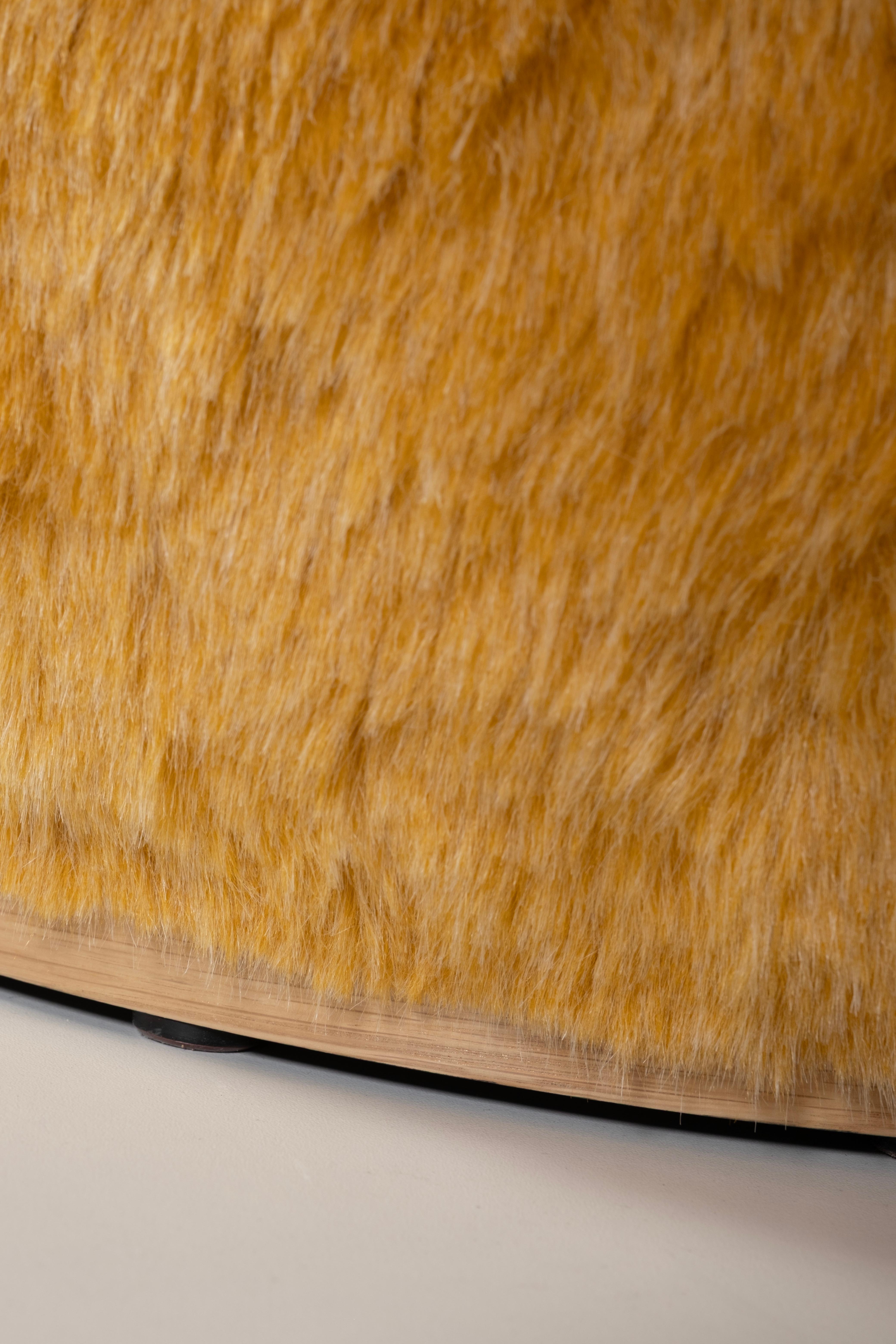 The Moderns Armchair, Brown Faux Fur, Handmade Portugal by Greenapple en vente 2