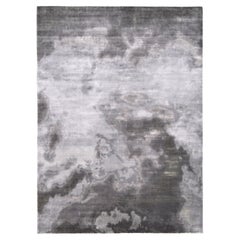 Tapis moderne gris et anthracite nuages abstraits 10'x13'10''
