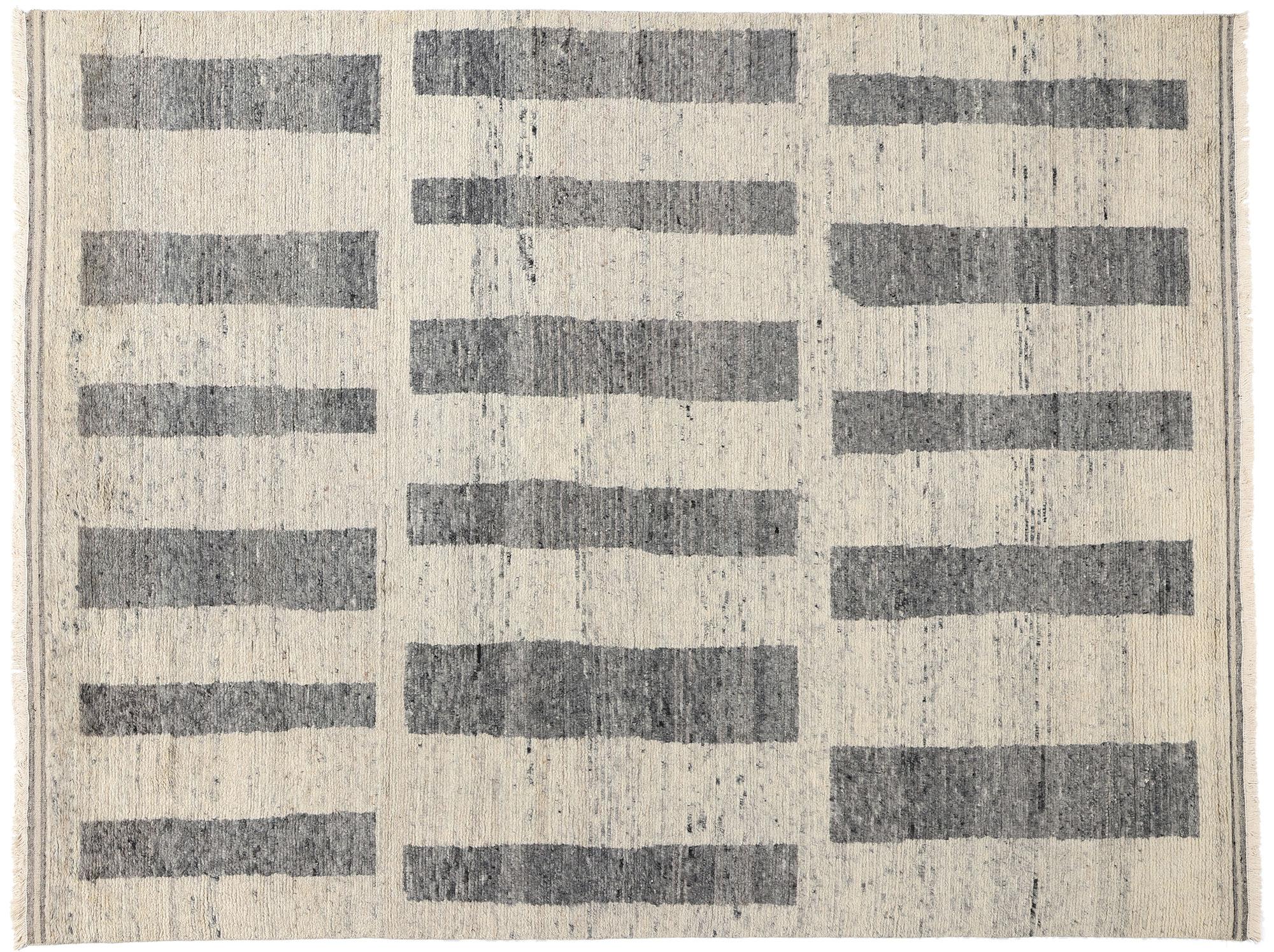 Tapis marocain Bauhaus gris inspiré par Josef Albers et Theo van Doesburg en vente 3