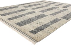 Modern Gray Bauhaus Moroccan Rug Inspired by Josef Albers & Theo van Doesburg