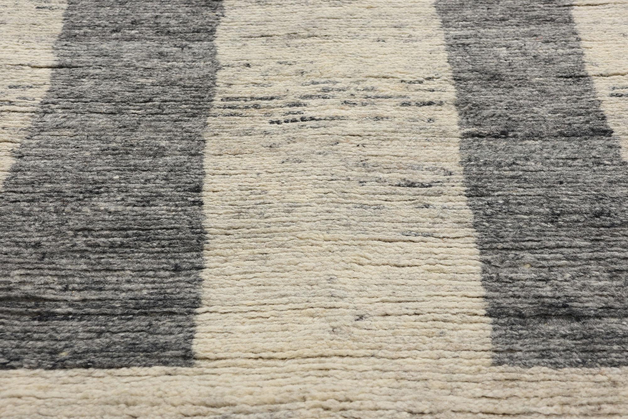Tapis marocain Bauhaus gris inspiré par Josef Albers et Theo van Doesburg Neuf - En vente à Dallas, TX