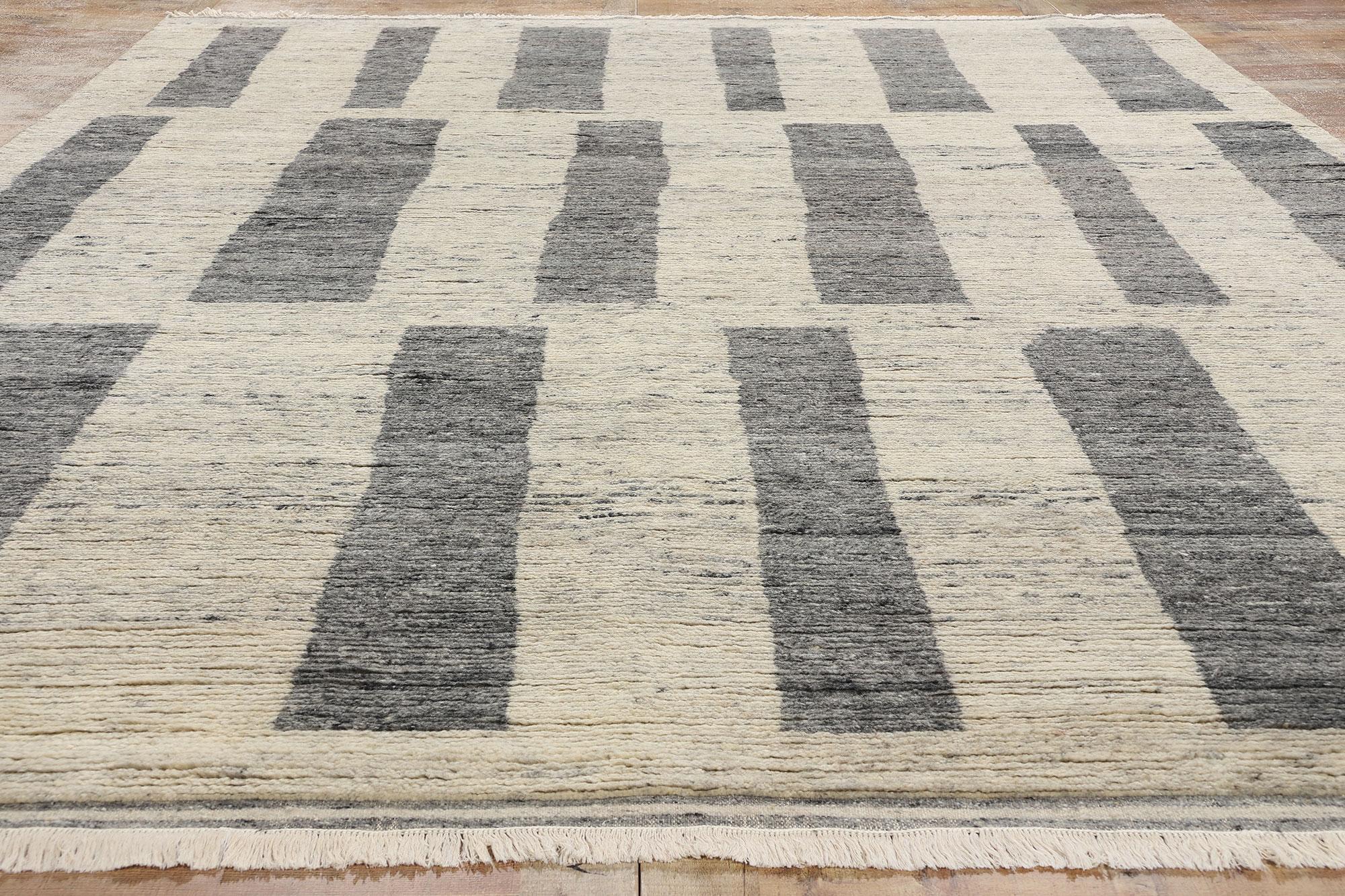Tapis marocain Bauhaus gris inspiré par Josef Albers et Theo van Doesburg en vente 1