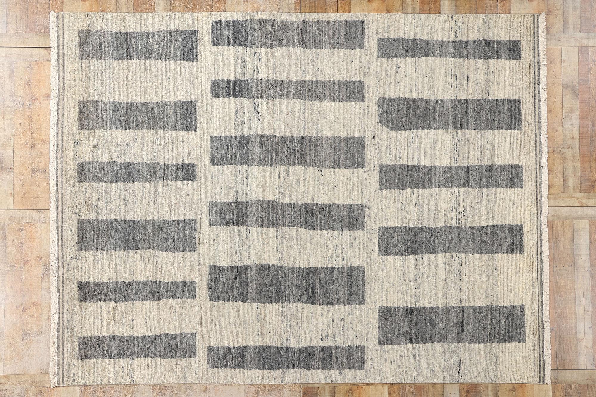 Tapis marocain Bauhaus gris inspiré par Josef Albers et Theo van Doesburg en vente 2