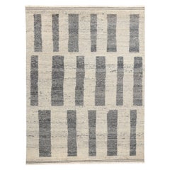 Modern Gray Bauhaus Moroccan Rug Inspired by Josef Albers & Theo van Doesburg