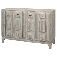 Modern Gray Geometric Sideboard