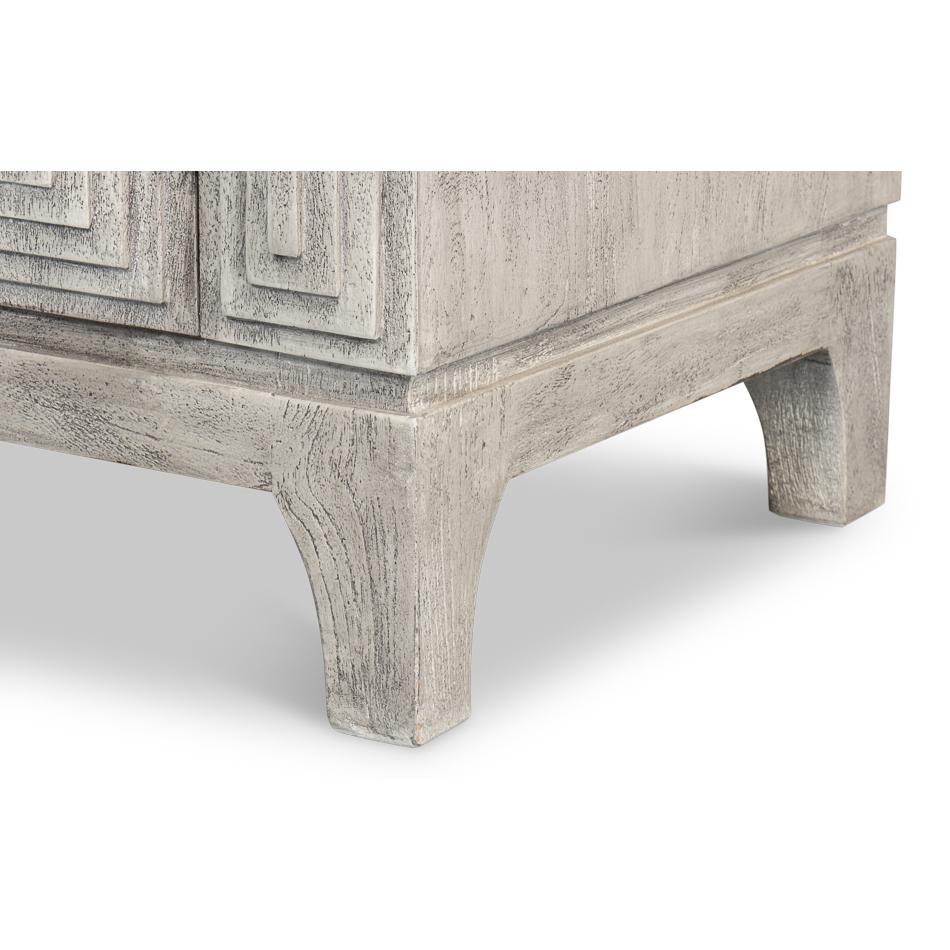 Modern Gray Geometric Sideboard For Sale 2