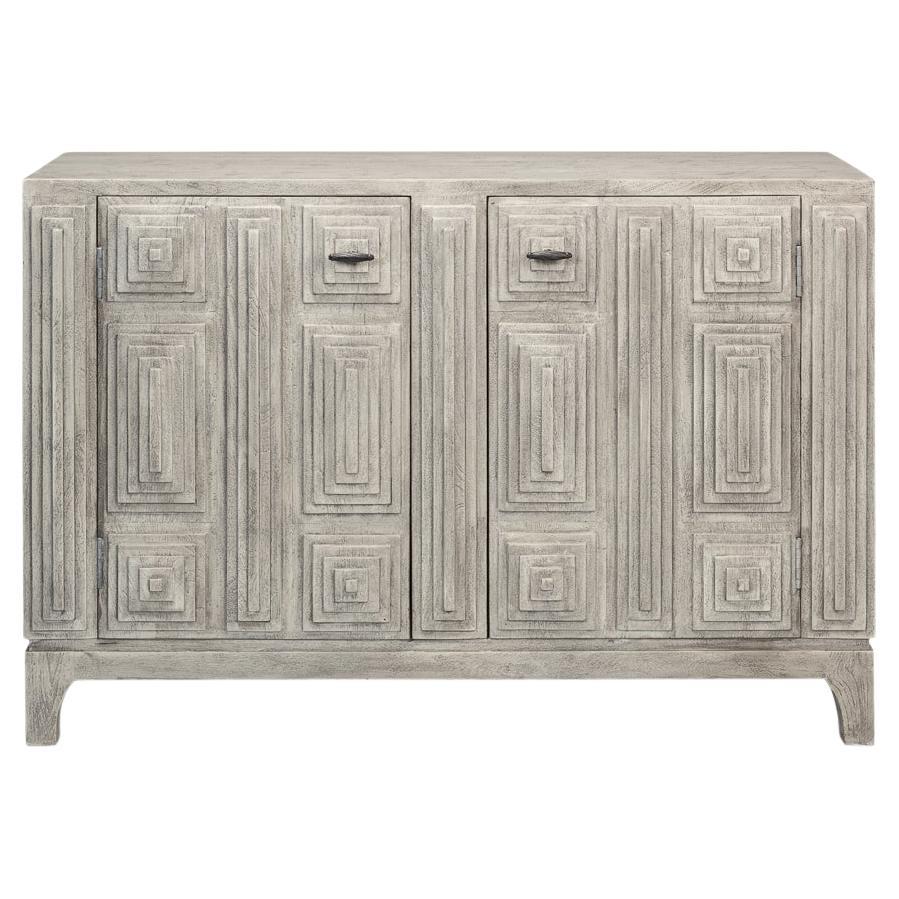 Modern Gray Geometric Sideboard