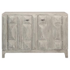 Modern Gray Geometric Sideboard
