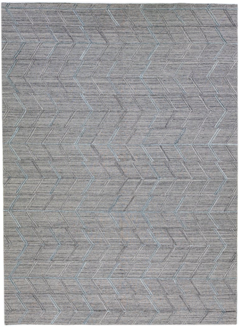 Modern Gray Indian Transitional FlatWeave Wool Rug For Sale at 1stDibs