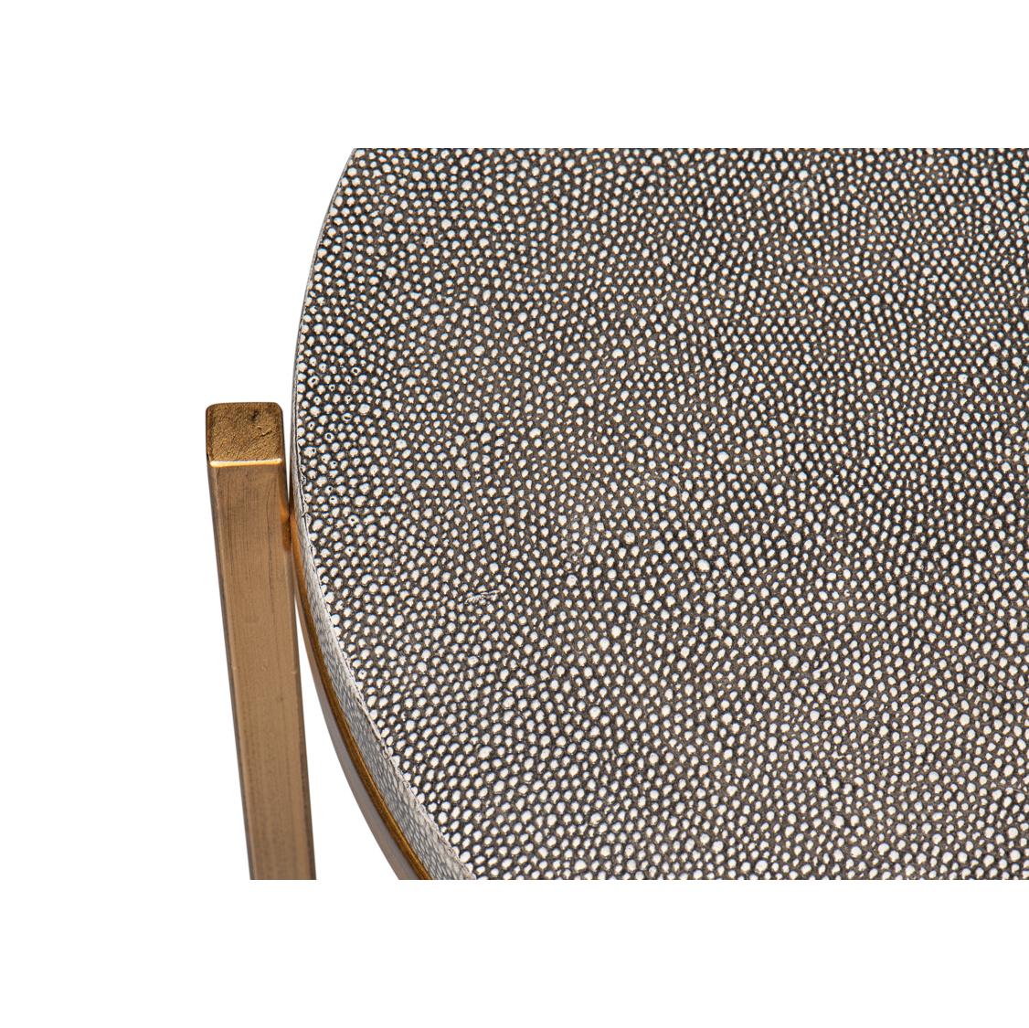 XXIe siècle et contemporain Table d'appoint moderne en cuir gris en vente