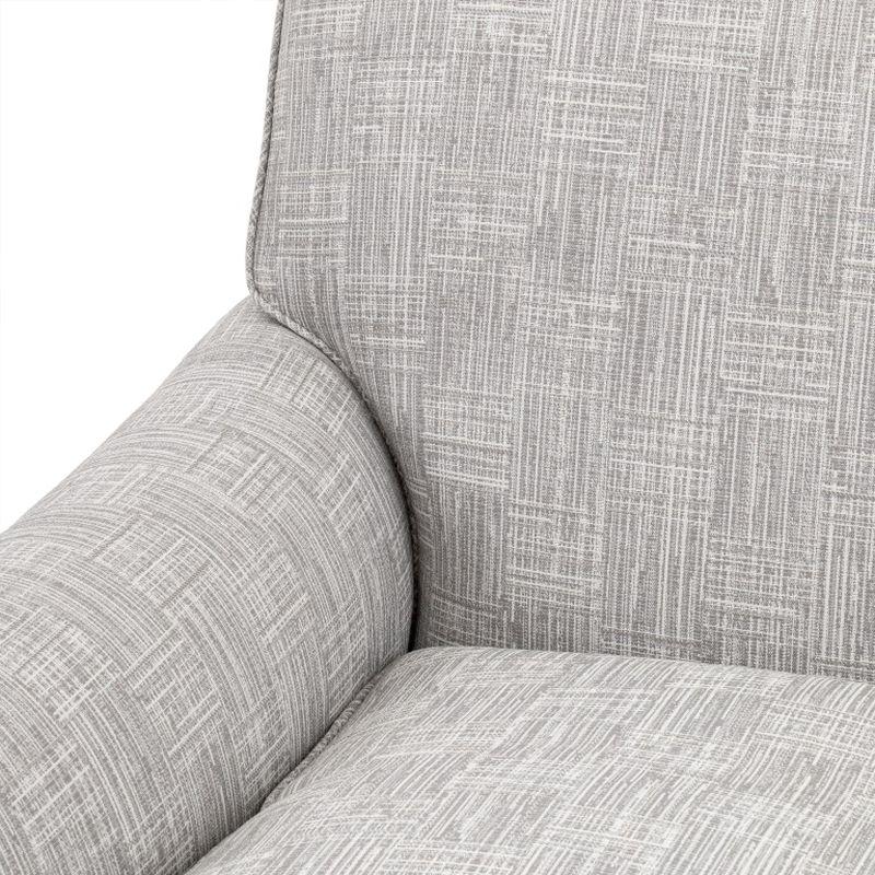 Contemporary Modern Gray Patterned Upholstered Club Chair