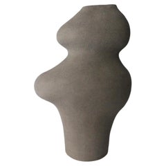Modern Gray Sculptural Handmade Ceramic Vase II by Maku Ceramic