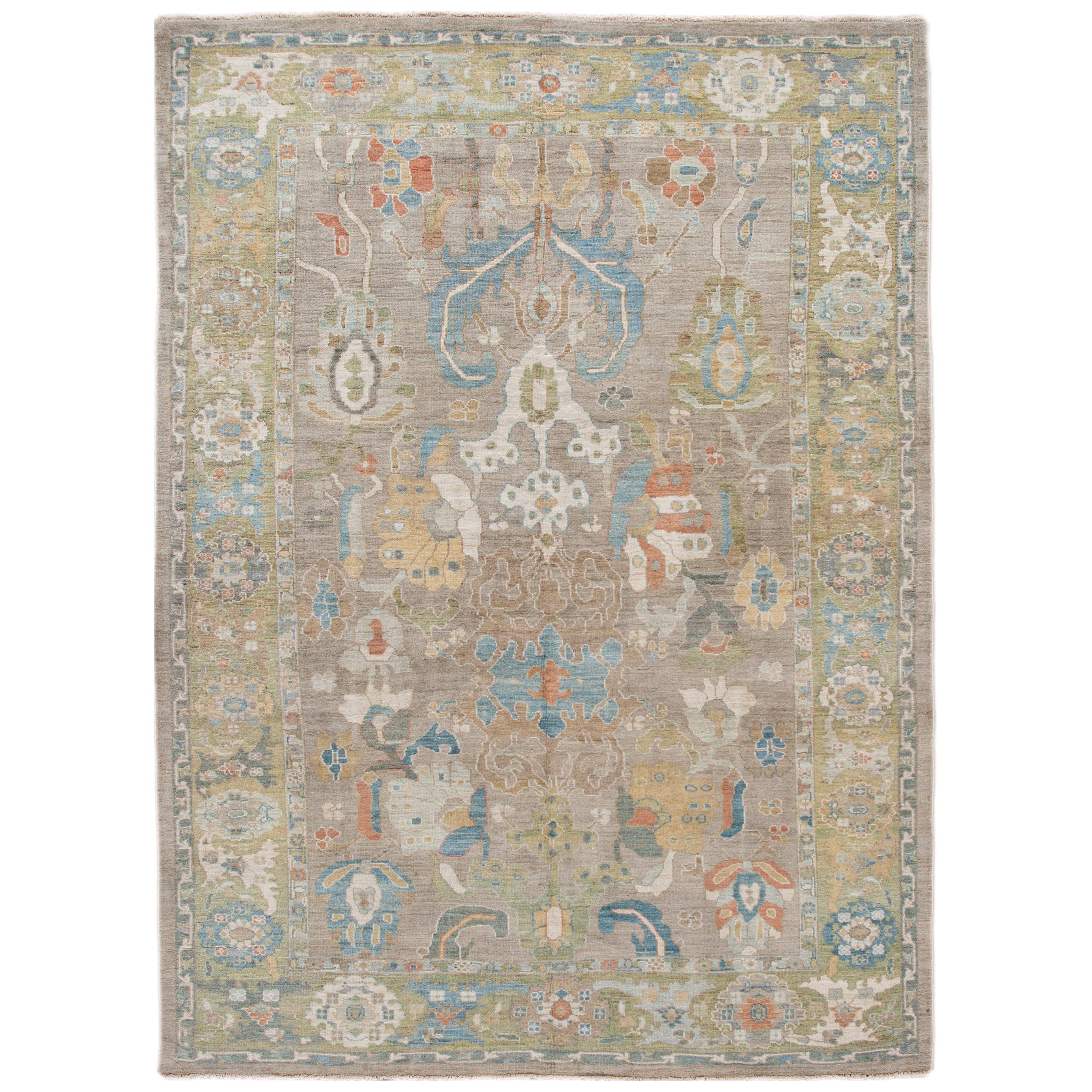 Sultanabad Carpet, Handmade Wool Carpet For Sale at 1stDibs