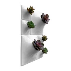 Modern Gray Wall Planter Set, Living Wall Sculpture, Moss Wall Art, Node BR2L
