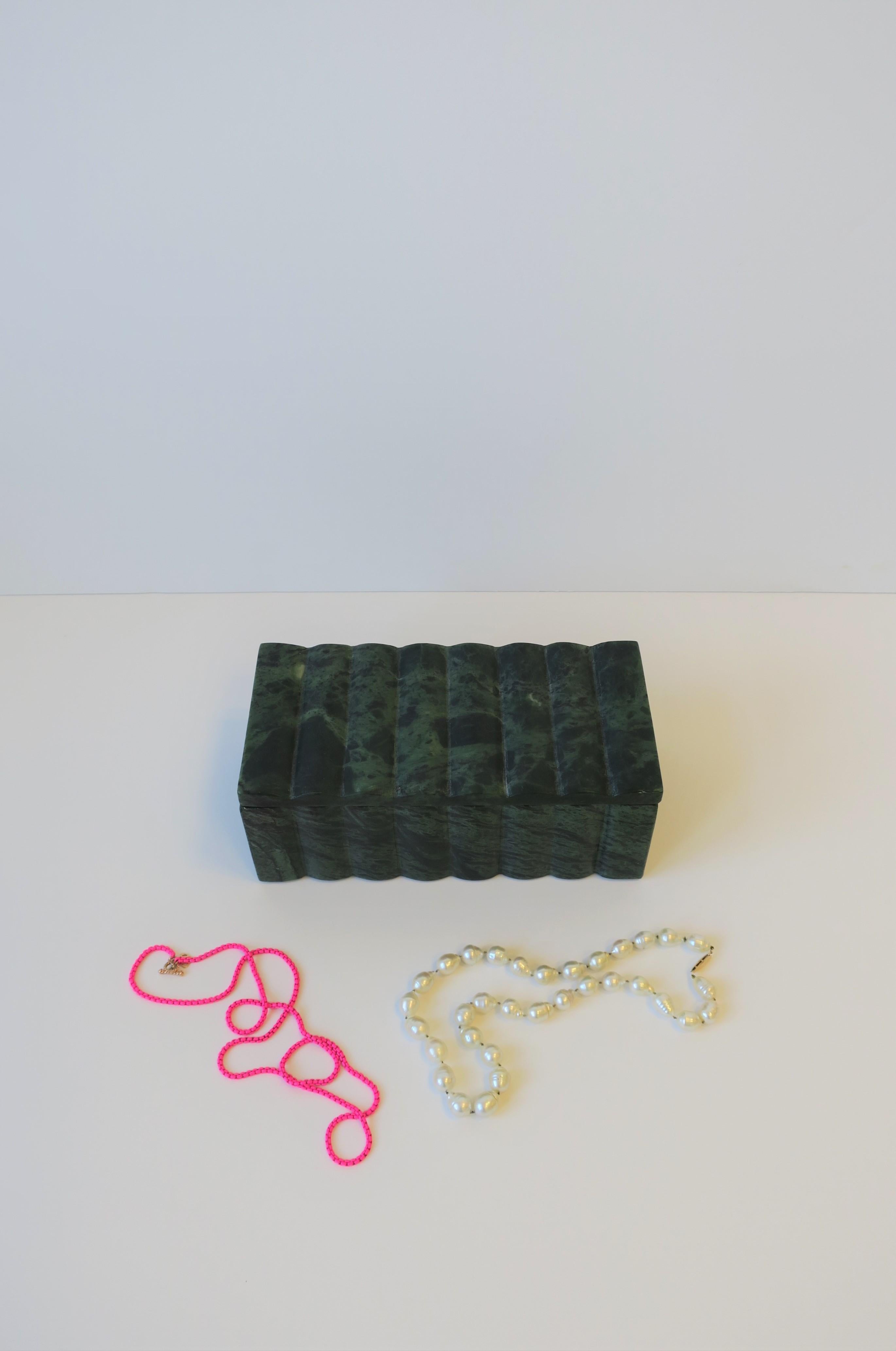 Modern Green and White Marble Box 4