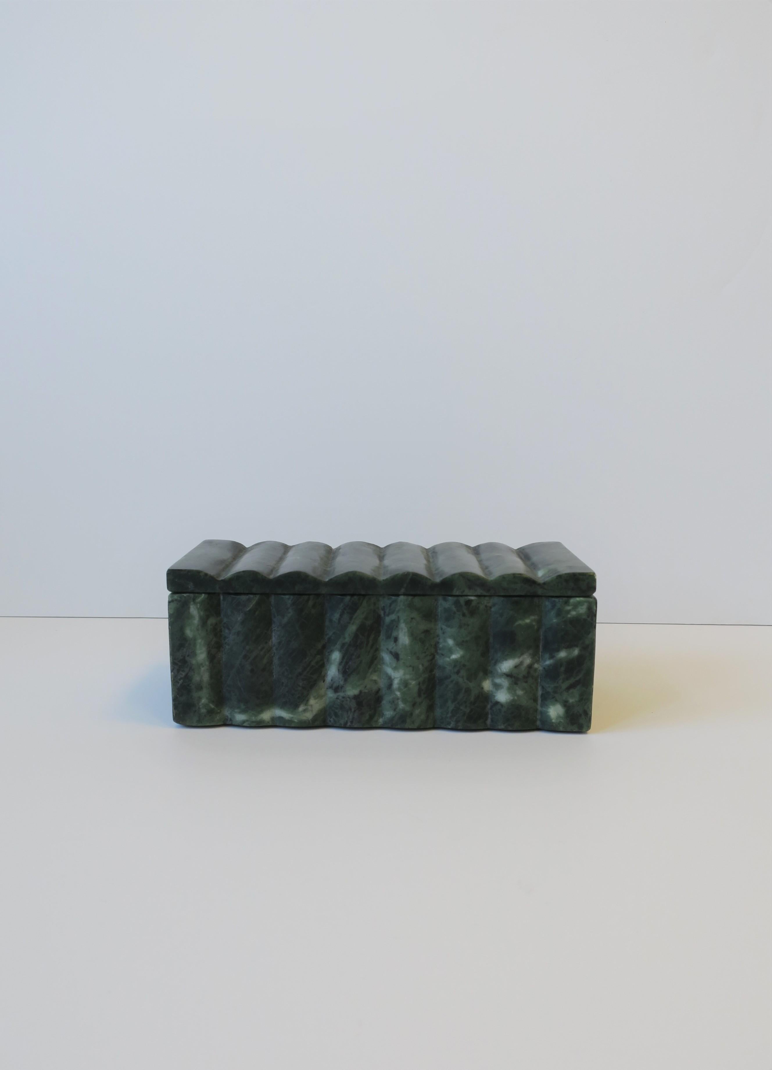 Modern Green and White Marble Box 6