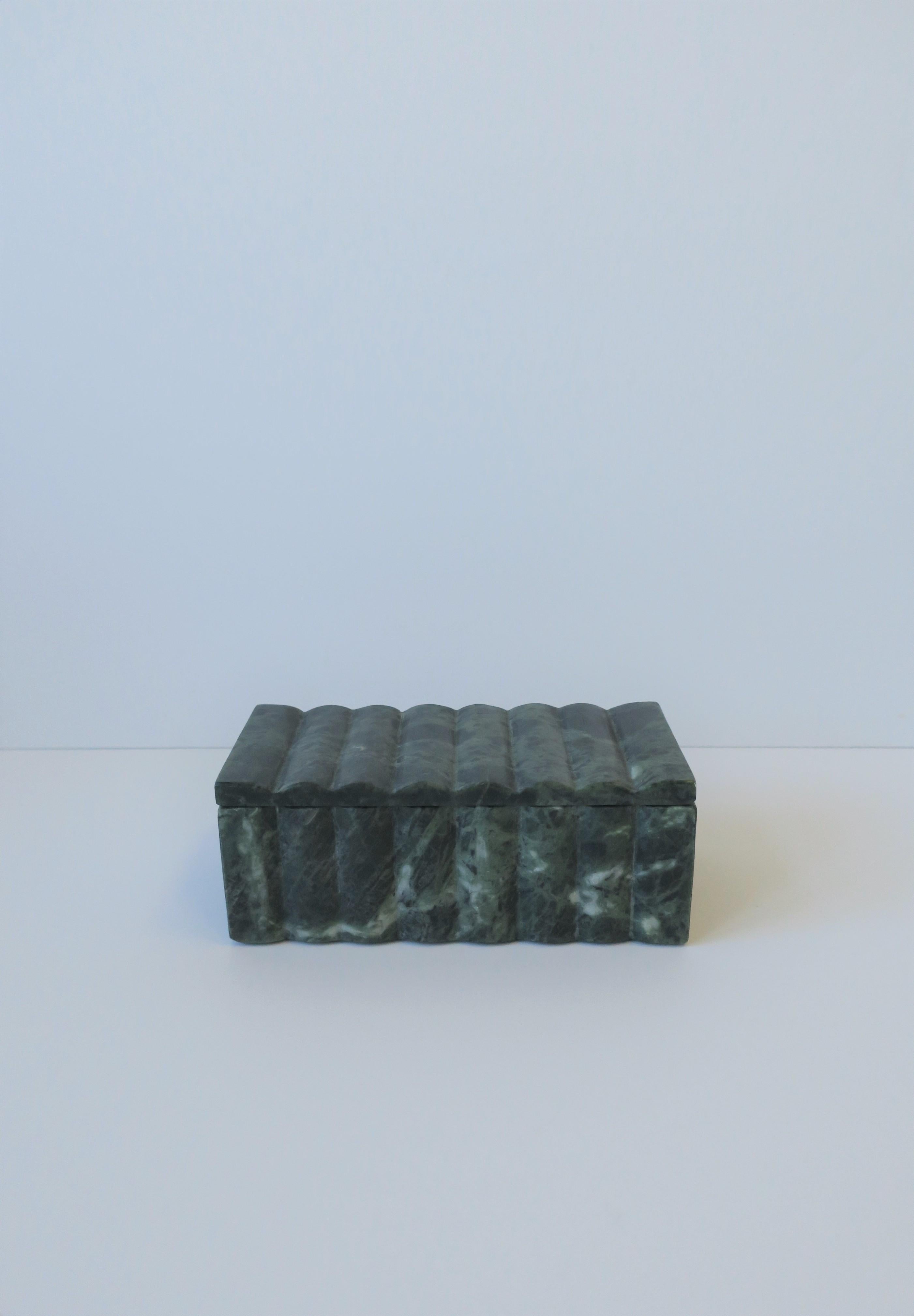 Modern Green and White Marble Box 8