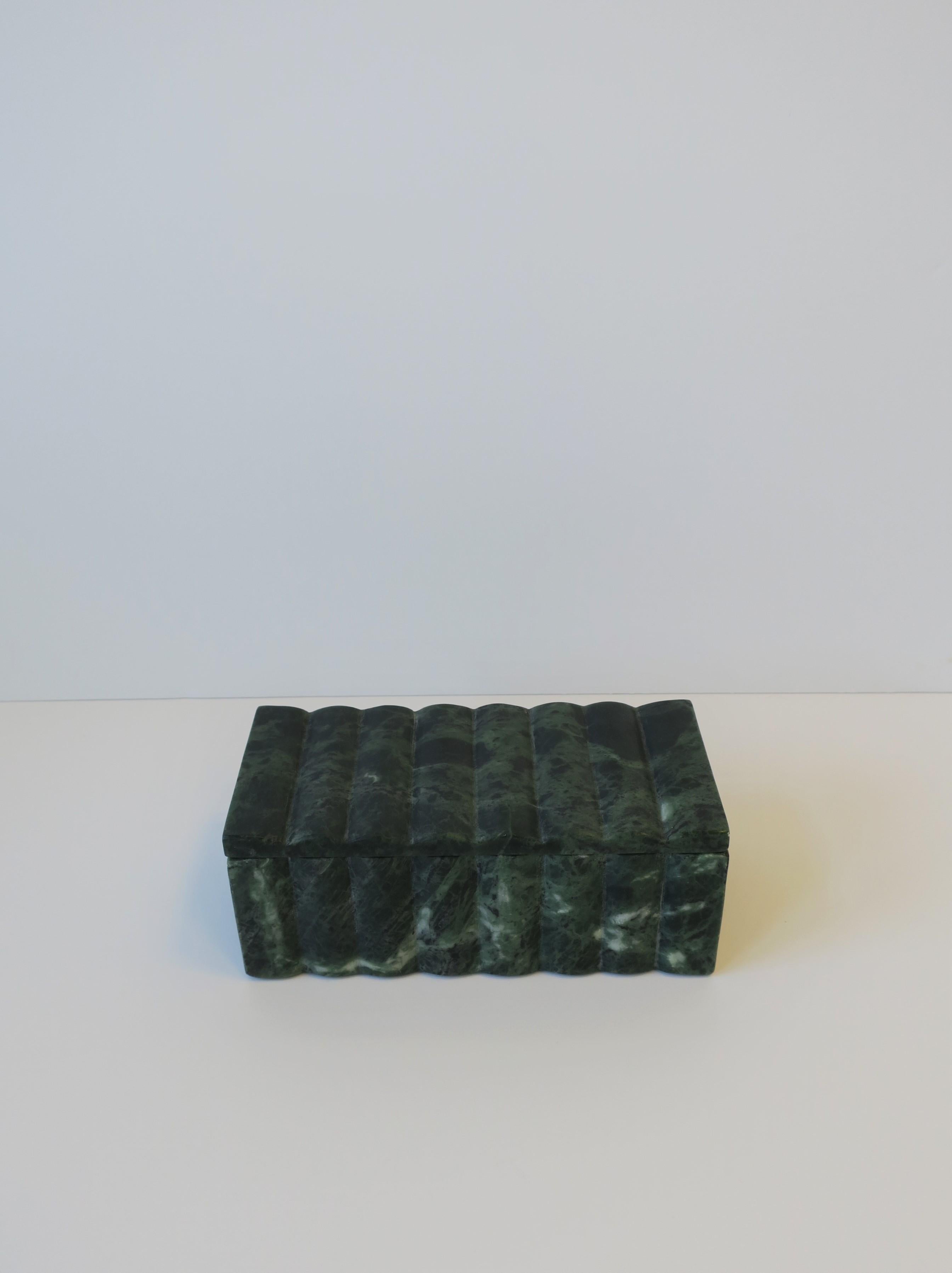 Modern Green and White Marble Box 9