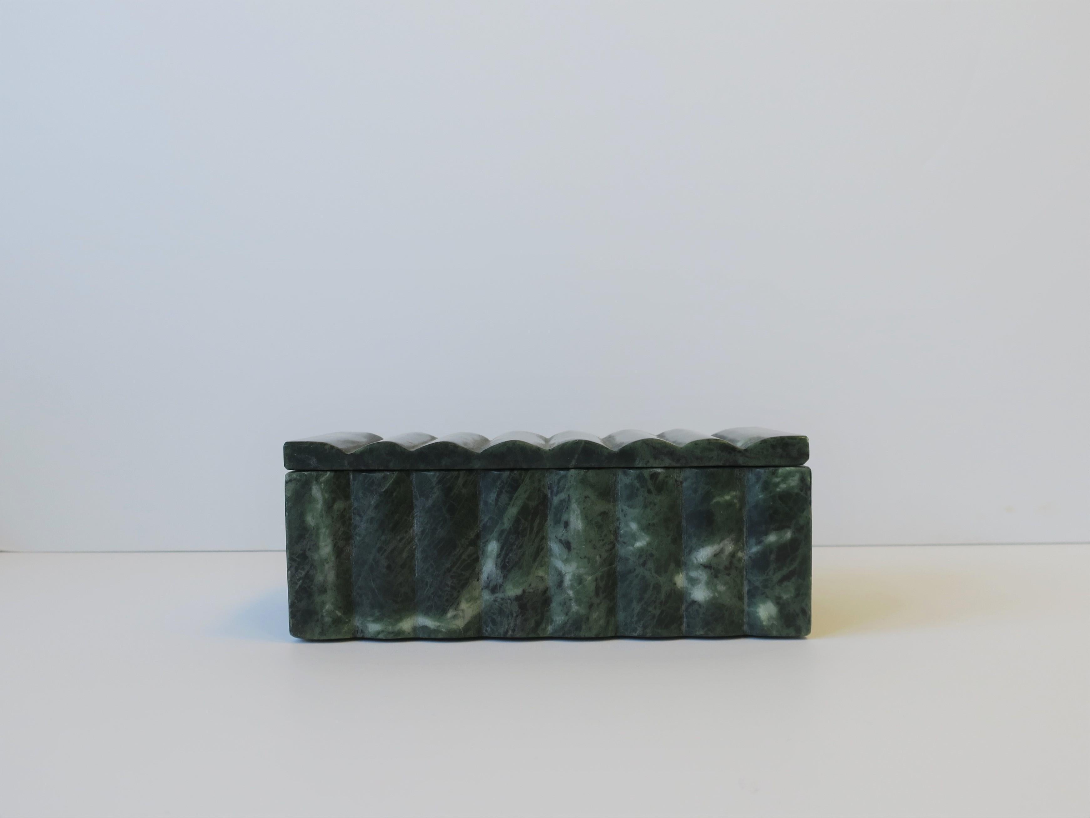 Modern Green and White Marble Box 10