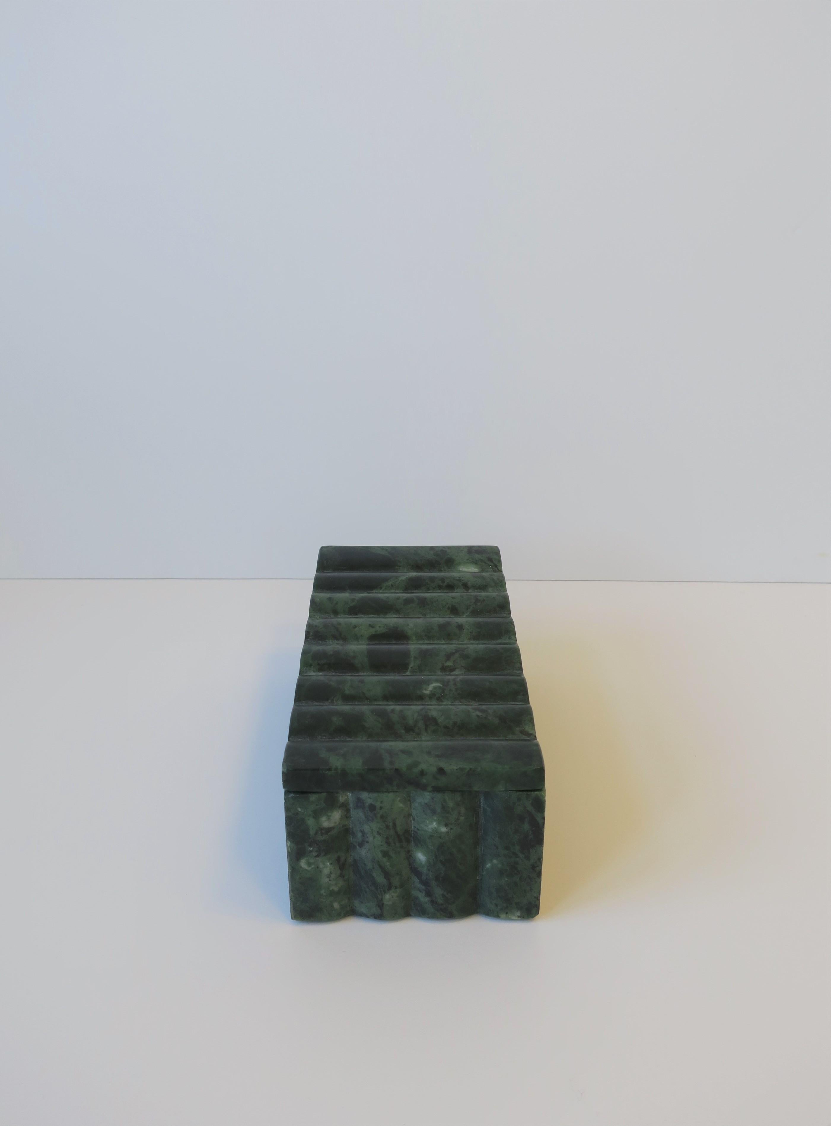 Modern Green and White Marble Box 11