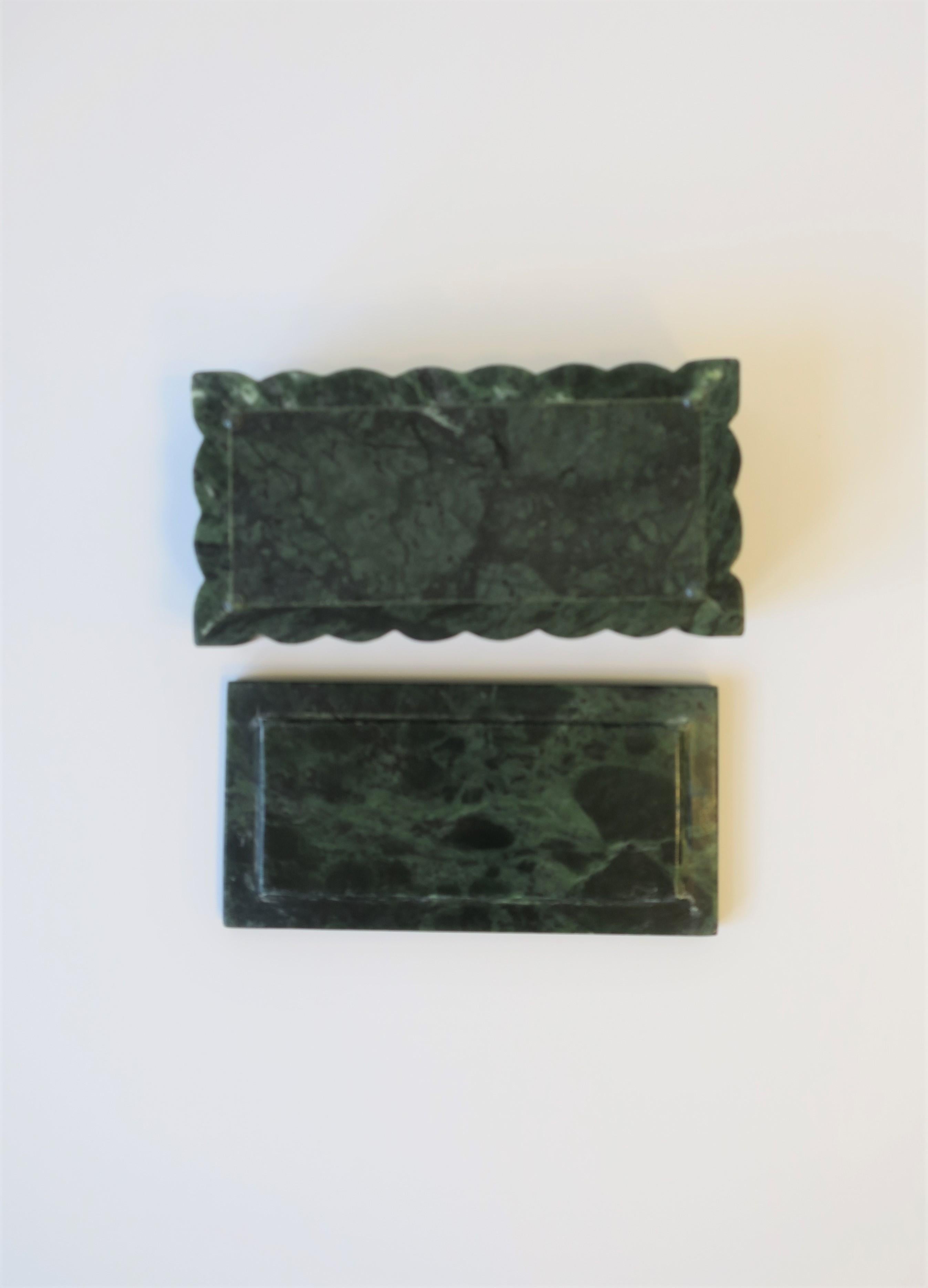 Modern Green and White Marble Box 12