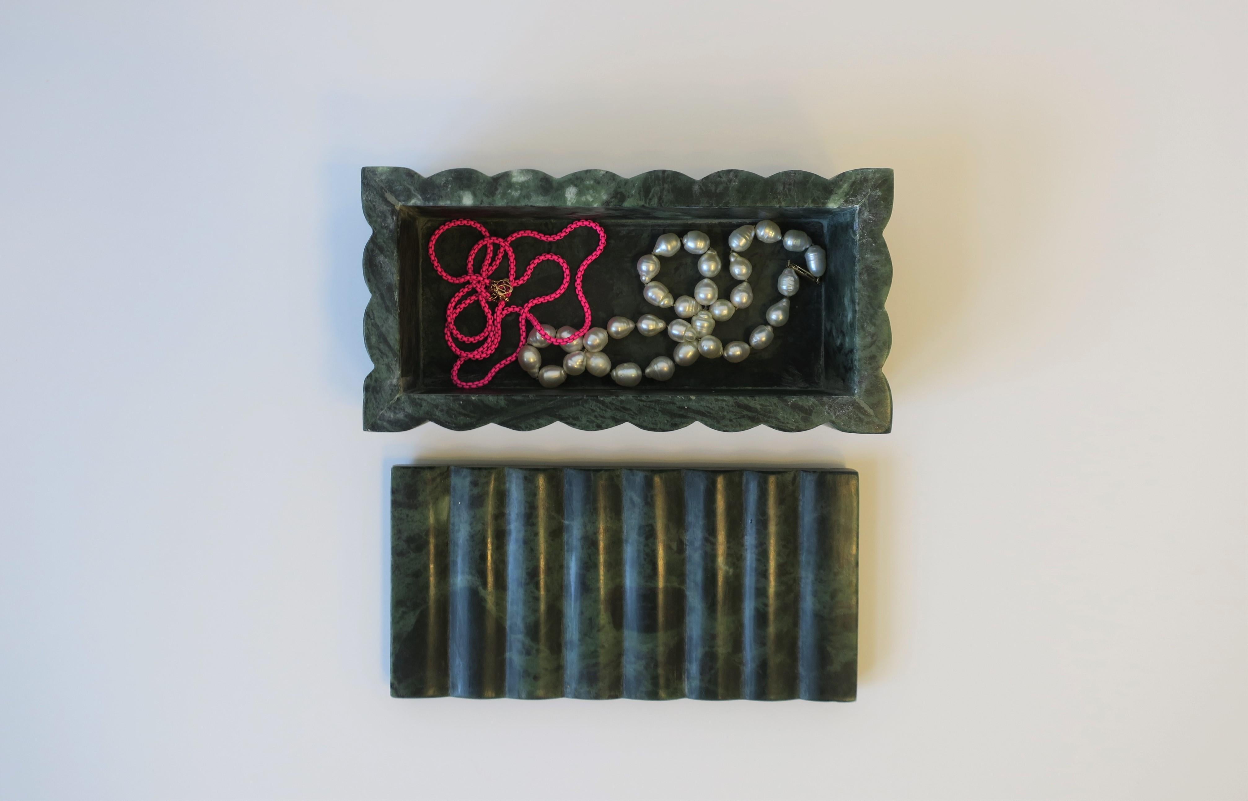 Modern Green and White Marble Box 3