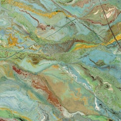 Coffee table  modern green scagliola art  handmade in Italy by Cupioli