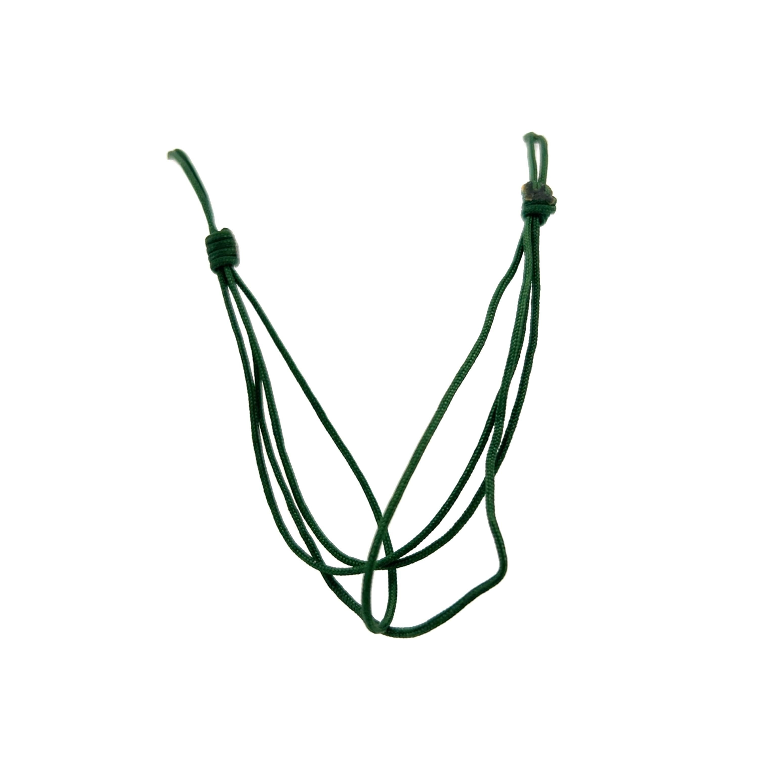 Tumbled Modern Green Dyed Jadeite Abstract Pendant Green Silk Cord Necklace 1960s