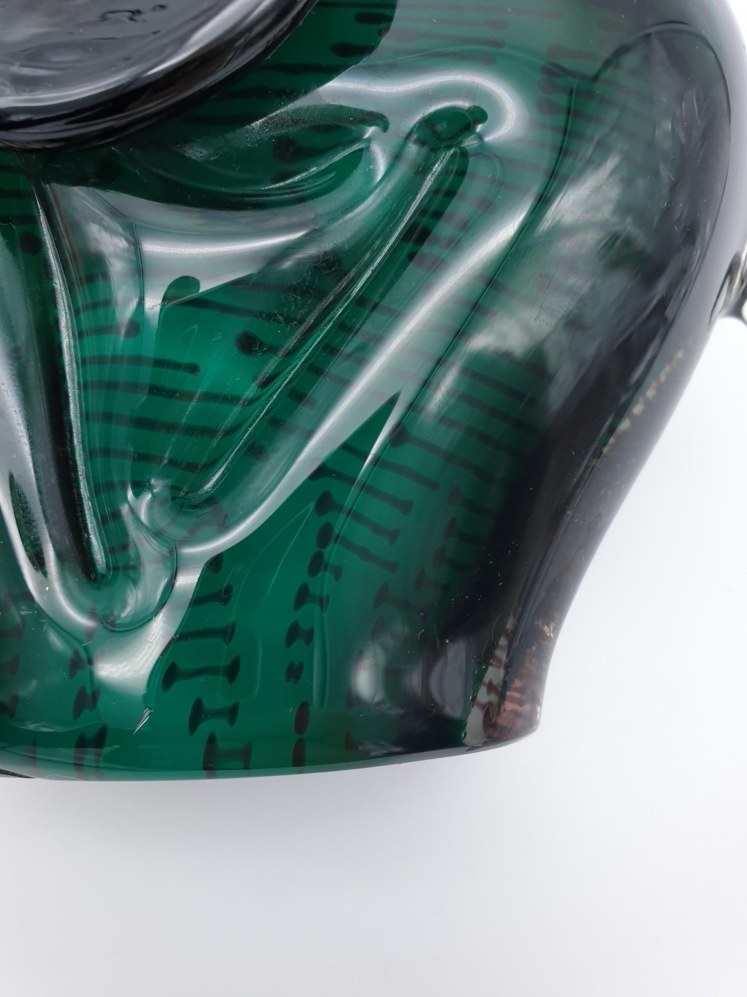 Modern Green Murano Glass Elephant by Cenedese, Late 1990s For Sale 3