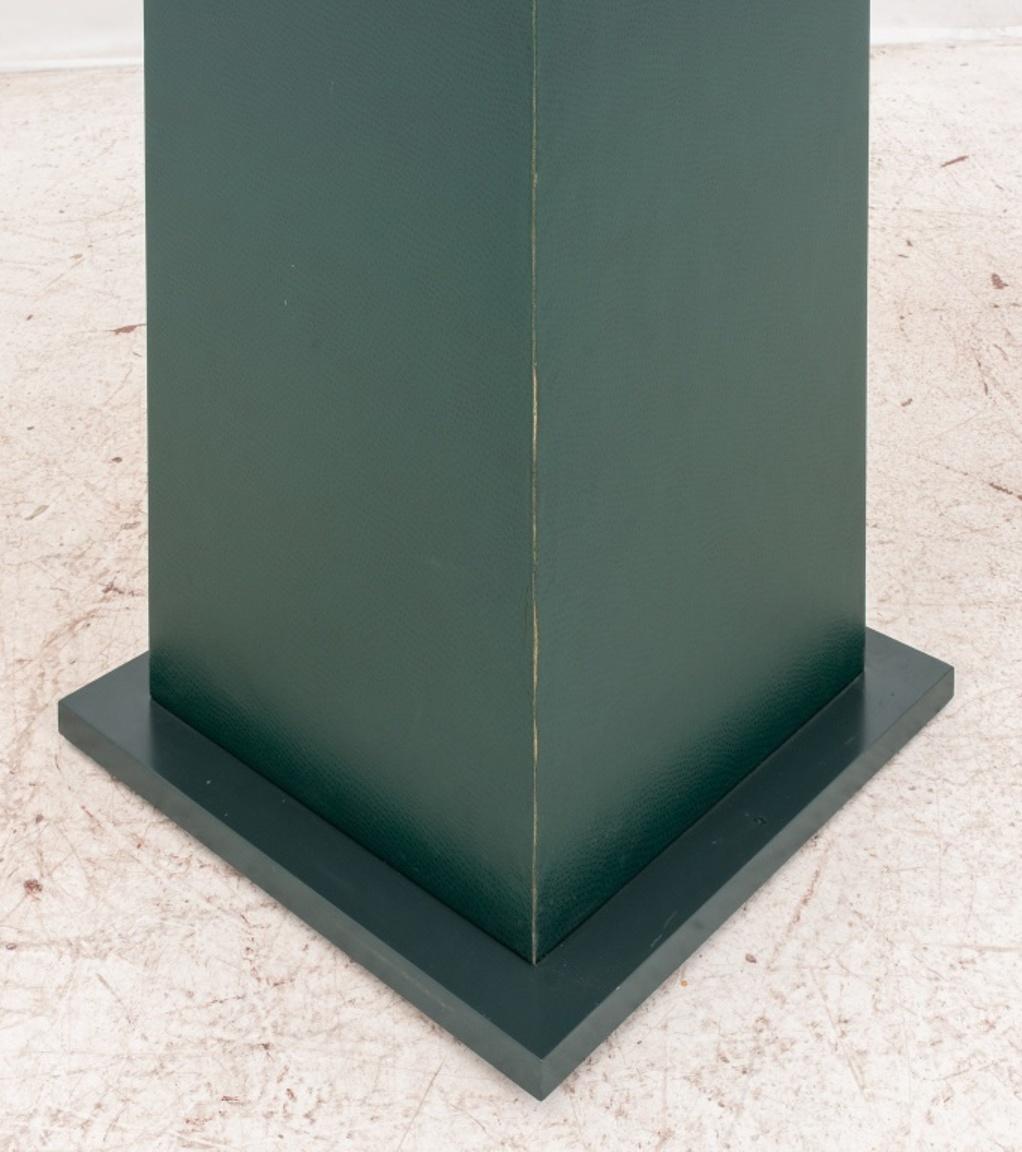 Contemporary Modern Green Vegan Leather High Top Table For Sale